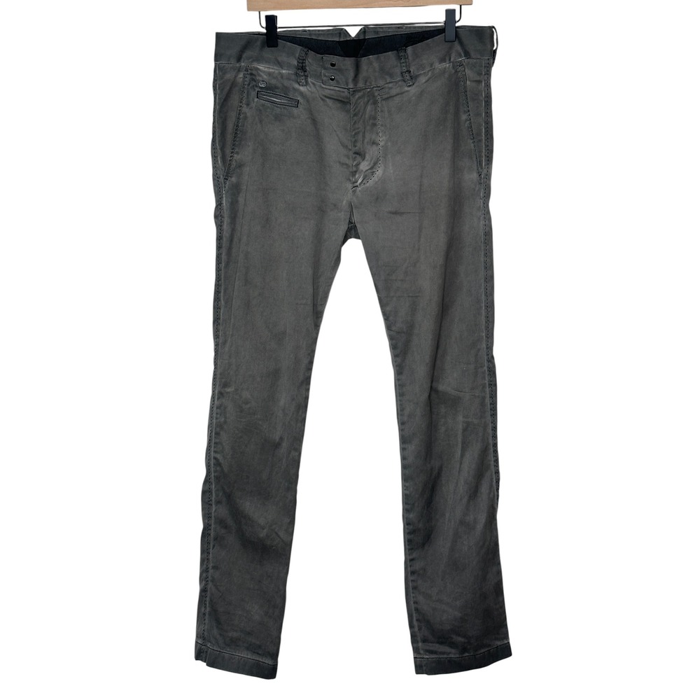 Diesel Industry Chino Pants 31 Casual Grey Faded Pick Stitch Streetwear Mens